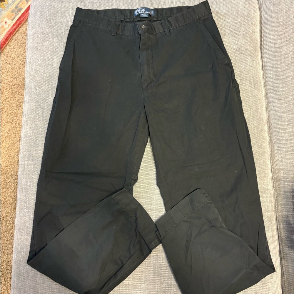 Polo by Ralph Lauren Black Chino Pants Straight-Leg